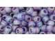 TOHO Glass Seed Bead, Size 6, Transparent Rainbow Frosted Lt Tanzanite (Tube)