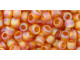 TOHO Glass Seed Bead, Size 6, Transparent-Rainbow Frosted Dk Topaz (Tube)