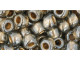 TOHO Glass Seed Bead, Size 3, Gold-Lined Black Diamond (Tube)