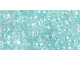 TOHO Glass Seed Bead, Size 6, Transparent-Rainbow Aqua Frost (Tube)