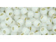 TOHO Glass Seed Bead, Size 6, Silver-Lined Milky White (Tube)