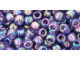 TOHO Glass Seed Bead, Size 6, Transparent Rainbow Sugar Plum (Tube)