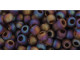TOHO Glass Seed Bead, Size 6, Transparent-Rainbow Frosted Smoky Topaz (Tube)