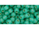 TOHO Glass Seed Bead, Size 6, Silver-Lined Milky Dk Peridot (Tube)