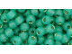TOHO Glass Seed Bead, Size 6, Silver-Lined Milky Dk Peridot (Tube)
