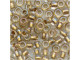 TOHO Glass Seed Bead, Size 6, Inside-Color Crystal/Gold-Lined (Tube)