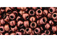 The uniform size and shape of Toho seed beads make them an excellent choice for beadwork and consistently-sized spacers.Toho seed beads are usually colorfast; however, galvanized and silver-lined  beads may fade over time. Protect them from bleach, excessive friction and direct sunlight to keep them looking like new. Seed Bead Facts What are seed beads? Popular, tiny glass beads commonly used for weaving and embellishment.How are they made? Glass is pulled or drawn using a hollow tube, and then   the glass is cut in small pieces. They are sometimes reheated to round   the ends.What's that funny little zero? That zero refers to   the number of aughts, which is a unit used to indicate the size of   small beads. The scale is inverted, so larger numbers of aughts   correspond to smaller beads (i.e. the bigger the number, the smaller   the bead). Size 11 would be 00000000000, but since that takes up too much   room, it is abbreviated to 110.  See Related Products links (below) for similar items and additional jewelry-making supplies that are often used with this item. 