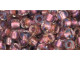 TOHO Glass Seed Bead, Size 6, Inside-Color Crystal/Rose Gold-Lined (Tube)