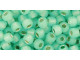 TOHO Glass Seed Bead, Size 6, Silver-Lined Milky Lt Peridot (Tube)