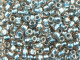 TOHO Glass Seed Bead, Size 6, Inside-Color Crystal/Metallic Blue-Lined (Tube)