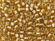 TOHO Glass Seed Bead, Size 6, Gold-Lined Topaz (Tube)