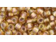 TOHO Glass Seed Bead, Size 6, Gold-Lined Topaz (Tube)