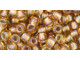 TOHO Glass Seed Bead, Size 6, Gold-Lined Topaz (Tube)