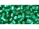 TOHO Glass Seed Bead, Size 6, Silver-Lined Dk Peridot (Tube)