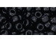 TOHO Glass Seed Bead, Size 6, Opaque Jet (Tube)