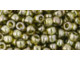 TOHO Glass Seed Bead, Size 6, Gold-Lustered Green Tea (Tube)