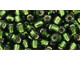 TOHO Glass Seed Bead, Size 6, Silver-Lined Olivine (Tube)