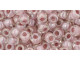 TOHO Glass Seed Bead, Size 6, Inside-Color Crystal/Lavender-Lined (Tube)