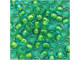 TOHO Glass Seed Bead, Size 6, Inside-Color Aqua/Opaque Yellow-Lined (Tube)