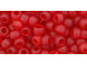 TOHO Glass Seed Bead, Size 6, Transparent-Frosted Siam Ruby (Tube)