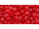TOHO Glass Seed Bead, Size 6, Transparent-Frosted Siam Ruby (Tube)