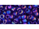 TOHO Glass Seed Bead, Size 6, Transparent-Rainbow Cobalt (Tube)
