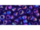 TOHO Glass Seed Bead, Size 6, Transparent-Rainbow Cobalt (Tube)