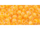 TOHO Glass Seed Bead, Size 6, Luminous Neon Tangerine (Tube)