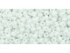 TOHO Glass Seed Bead, Size 6, Matte-Color Opaque-Rainbow White (Tube)