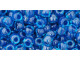 TOHO Glass Seed Bead, Size 6, Inside-Color Aqua/Capri-Lined (Tube)