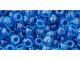 TOHO Glass Seed Bead, Size 6, Inside-Color Aqua/Capri-Lined (Tube)