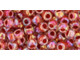 TOHO Glass Seed Bead, Size 6, Inside-Color Rainbow Crystal/Sandstone-Lined (Tube)