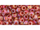 TOHO Glass Seed Bead, Size 6, Inside-Color Rainbow Crystal/Sandstone-Lined (Tube)