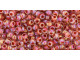 TOHO Glass Seed Bead, Size 6, Inside-Color Rainbow Crystal/Sandstone-Lined (Tube)