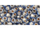TOHO Glass Seed Bead, Size 6, Gold-Lined Lt Montana Blue (Tube)