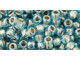 TOHO Glass Seed Bead, Size 6, Gold-Lined Aqua (Tube)