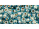 TOHO Glass Seed Bead, Size 6, Gold-Lined Aqua (Tube)
