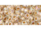 TOHO Glass Seed Bead, Size 6, Gold-Lined Rainbow Crystal (Tube)