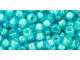 TOHO Glass Seed Bead, Size 6, Inside-Color Aqua/Lt Jonquil-Lined (Tube)