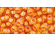 TOHO Glass Seed Bead, Size 6, Inside-Color Jonquil/Burnt Orange-Lined (Tube)