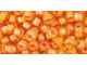 TOHO Glass Seed Bead, Size 6, Inside-Color Jonquil/Burnt Orange-Lined (Tube)