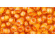 TOHO Glass Seed Bead, Size 6, Inside-Color Jonquil/Burnt Orange-Lined (Tube)