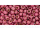 TOHO Glass Seed Bead, Size 6, PermaFinish - Galvanized Matte Vintage Rose (Tube)
