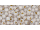 TOHO Glass Seed Bead, Size 6, PermaFinish - Translucent Silver-Lined Cloud (Tube)