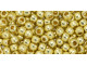 TOHO Glass Seed Bead, Size 6, PermaFinish - Galvanized Yellow Gold (Tube)