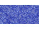 TOHO Glass Seed Bead, Size 8, 3mm, Transparent Lt Sapphire (Tube)