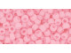 TOHO Glass Seed Bead, Size 8, 3mm, Ceylon Frosted Innocent Pink (Tube)