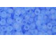 TOHO Glass Seed Bead, Size 8, 3mm, Transparent-Frosted Lt Sapphire (Tube)
