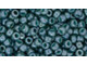 TOHO Glass Seed Bead, Size 8, 3mm, Marbled Opaque Turquoise/Blue (Tube)