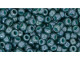 TOHO Glass Seed Bead, Size 8, 3mm, Marbled Opaque Turquoise/Blue (Tube)